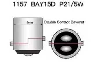 5 Bombillas Coche 12V 21/5W