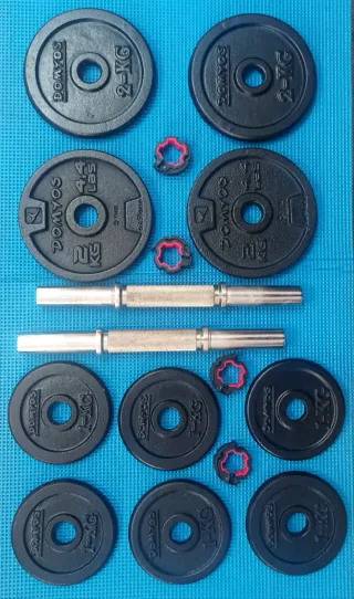 Set pesi Domyos: 4x2kg, 6x1kg + manubri