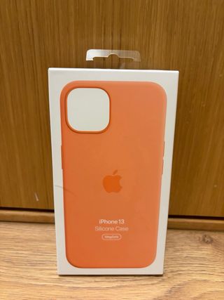 Funda iPhone 13 Silicona Naranja MagSafe