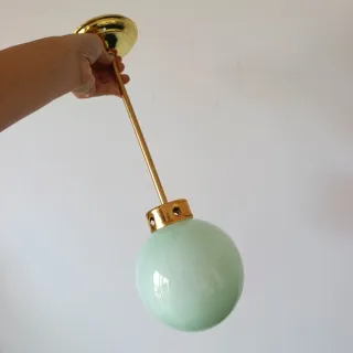 Lámpara caña dorada