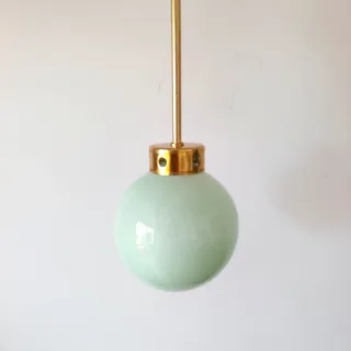 Lámpara caña dorada