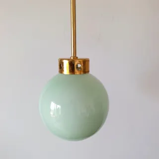 Lámpara caña dorada