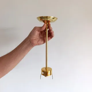 Lámpara caña dorada