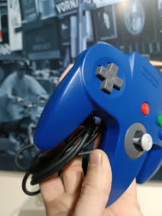 Mando.Excelente. Azul. Nintendo 64.