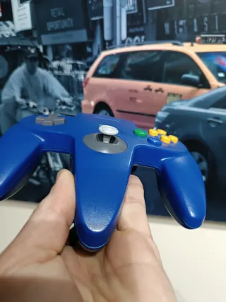 Mando.Excelente. Azul. Nintendo 64.