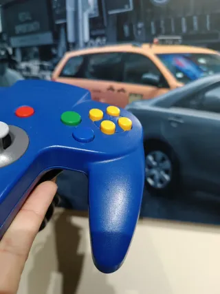 Mando.Excelente. Azul. Nintendo 64.