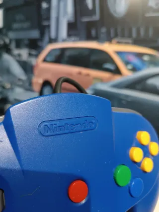 Mando.Excelente. Azul. Nintendo 64.