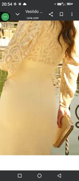 Vestido midi amarillo claro