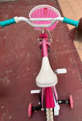 Bicicleta de Minie máuse infantil rosa con ruedin