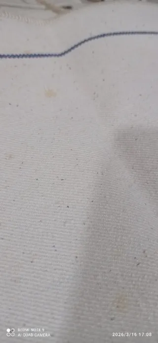 Textil antiguo con rayas azules SIN ESTRENAR