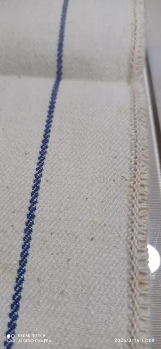 Textil antiguo con rayas azules SIN ESTRENAR