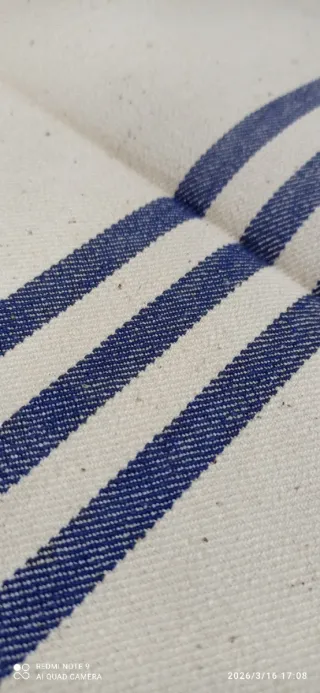 Textil antiguo con rayas azules SIN ESTRENAR