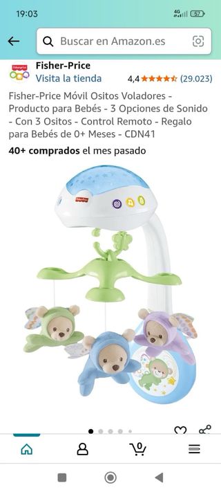 Móvil Cuna Fisher-Price Butterfly Dreams
