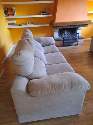 Jugo de 2 sofás beige de tela