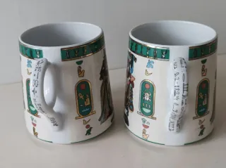 Tazas Limoges decoración Egipcia