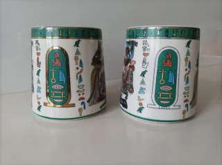 Tazas Limoges decoración Egipcia