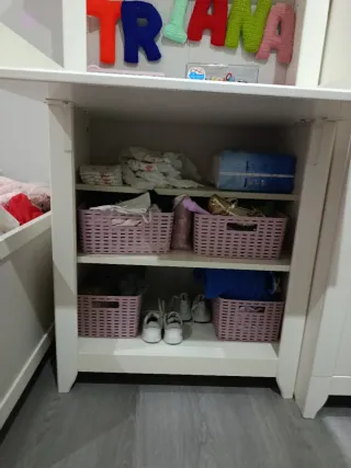 Mueble cambiador infantil blanco