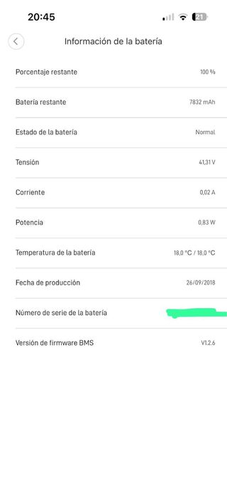 Patinete eléctrico Xiaomi 1S (NUEVO - Solo 200km)