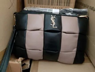 Bolso YSL Piel Beige y Marrón