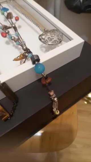 Lote collares bisutería + marco fotos