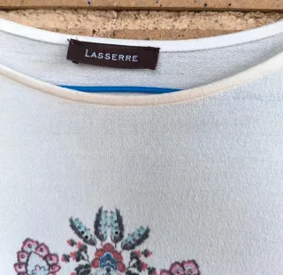 Camiseta Lasserre blanca estampada T.L