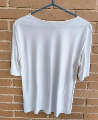 Camiseta Lasserre blanca estampada T.L