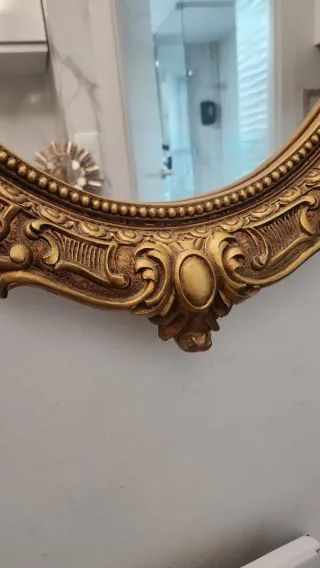 Espejo Barroco Dorado Ovalado