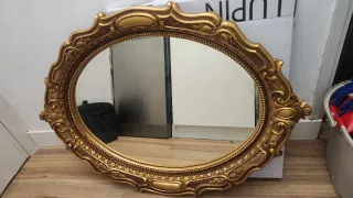 Espejo Barroco Dorado Ovalado