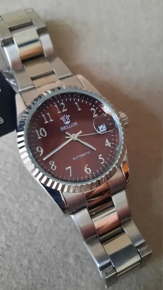 Orologio BELLOS Automatico Uomo Marrone Argento