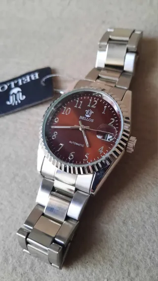 Orologio BELLOS Automatico Uomo Marrone Argento