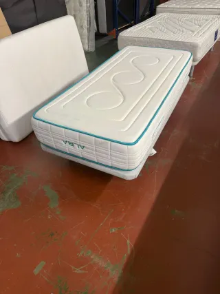 90x190 Colchón ALBA VISCO + BASE TAPIZADA