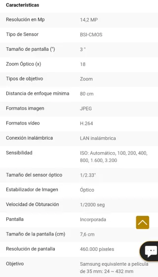 Samsung WB250F Cámara Digital Blanca