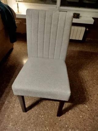 4 Sillas de Comedor Tapizadas Beige