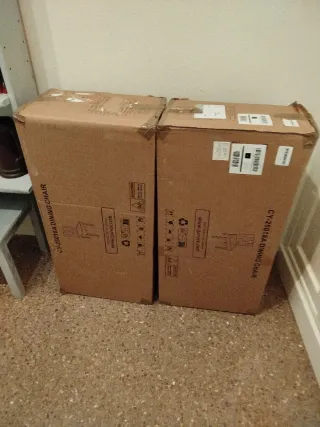 4 Sillas de Comedor Tapizadas Beige