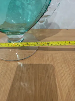 Jarrón Pez Blenko Hecho a Mano Verde