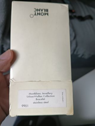 Pulsera Montblanc Urban Walker Acero Negra