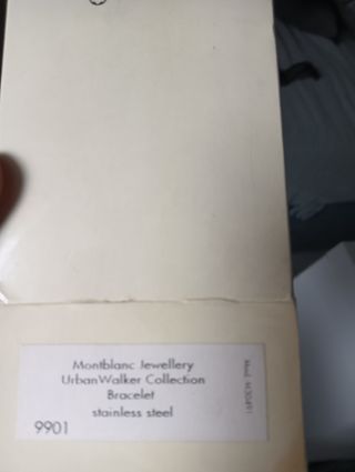 Pulsera Montblanc Urban Walker Acero Negra