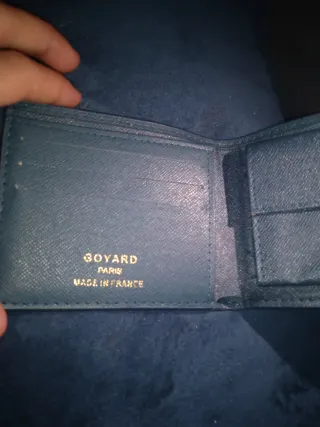 Cartera Goyard Azul y Blanca Original