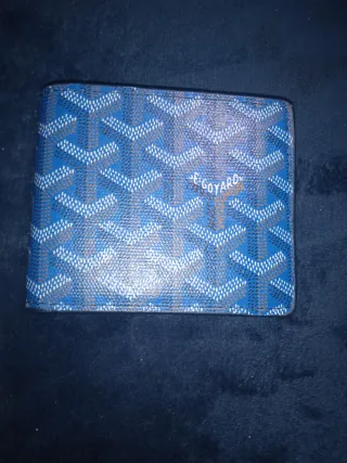 Cartera Goyard Azul y Blanca Original