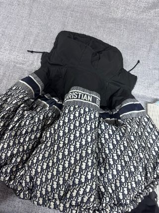 Bomber nero con strisce blu - double face