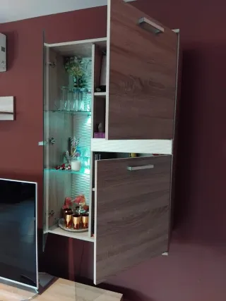 Muebles de comedor madera y cristal