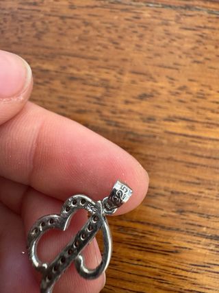 Colgante Plata 925 Letra B con Circonitas