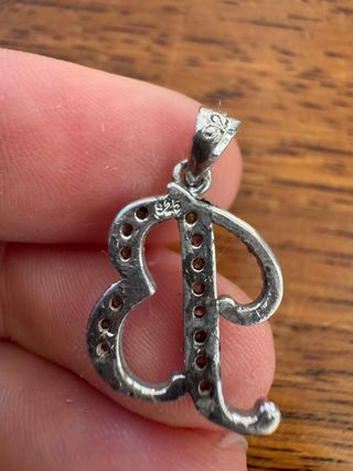 Colgante Plata 925 Letra B con Circonitas