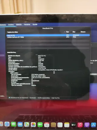 MacBook Pro 15 Intel Core i7 16GB RAM