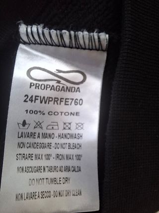 Felpa Propaganda Nera con Logo