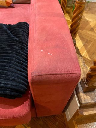 Sofá modular 4 piezas tela rojo