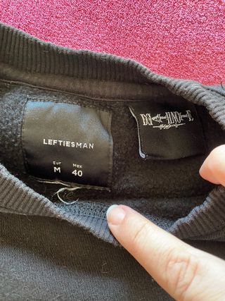 Sudadera Death Note unisex negra sin capucha