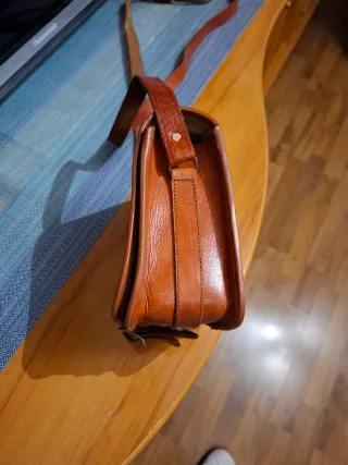 Bolso vintage piel marrón