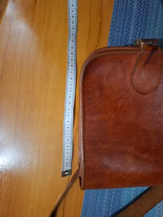 Bolso vintage piel marrón