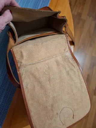 Bolso vintage piel marrón